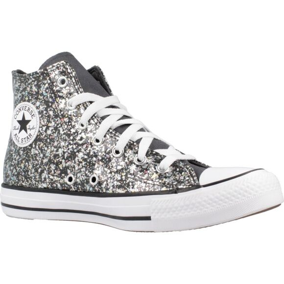 NWT Converse Unisex Big Kid Chuck Taylor All Star Glitter Sneaker, Black 4.5 - Picture 3 of 7